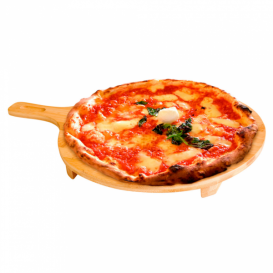 Bamboo Serving Platter with Handle Round shape Ø29x2,5cm (1 Unit) 
