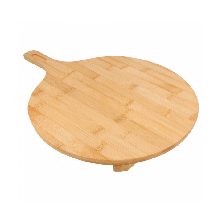 Bamboo Serving Platter with Handle Round shape Ø29x2,5cm (10 Units)
