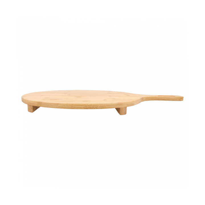 Bamboo Serving Platter with Handle Round shape Ø29x2,5cm (10 Units)