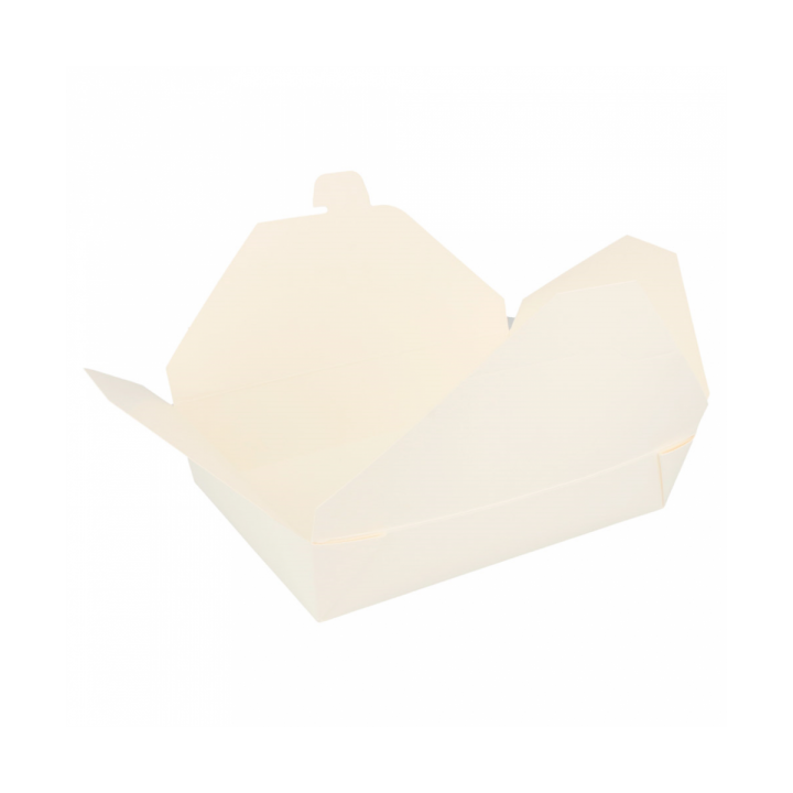 Paper Take-out Container "American" White 19,7x14x4,6cm 1470ml (200 Units) 
