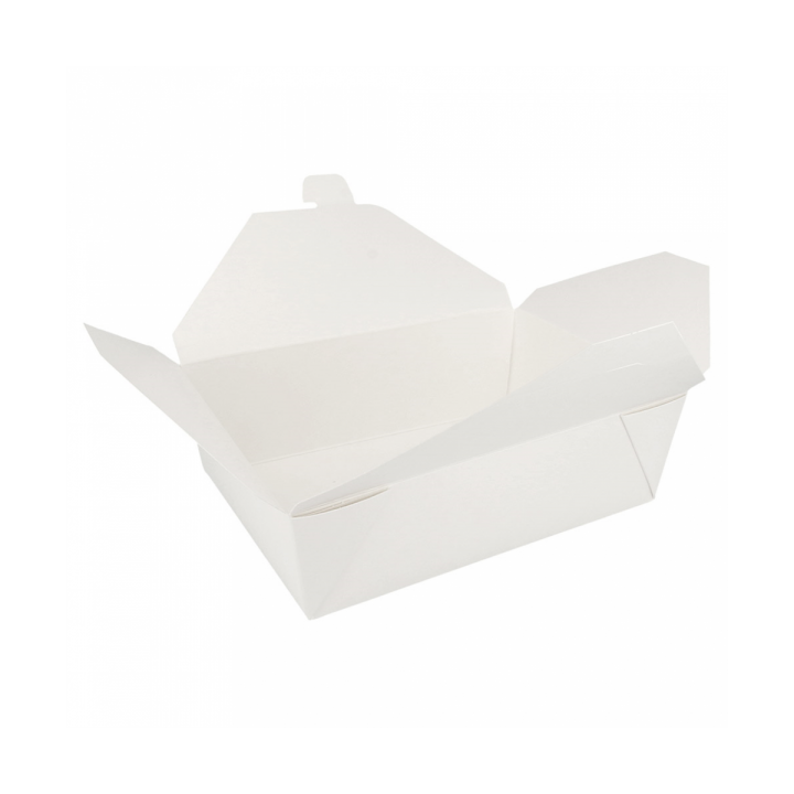 Paper Take-out Container "American" White 19,7x14x6,4cm 1980ml (200 Units) 