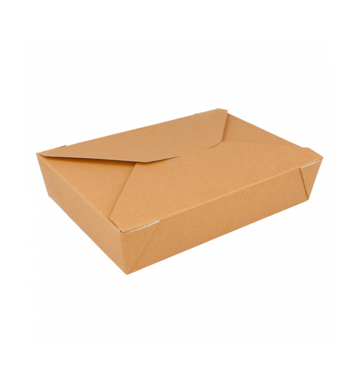 Paper Take-out Container "American" Natural 19,7x14x4,6cm 1470ml (200 Units) 