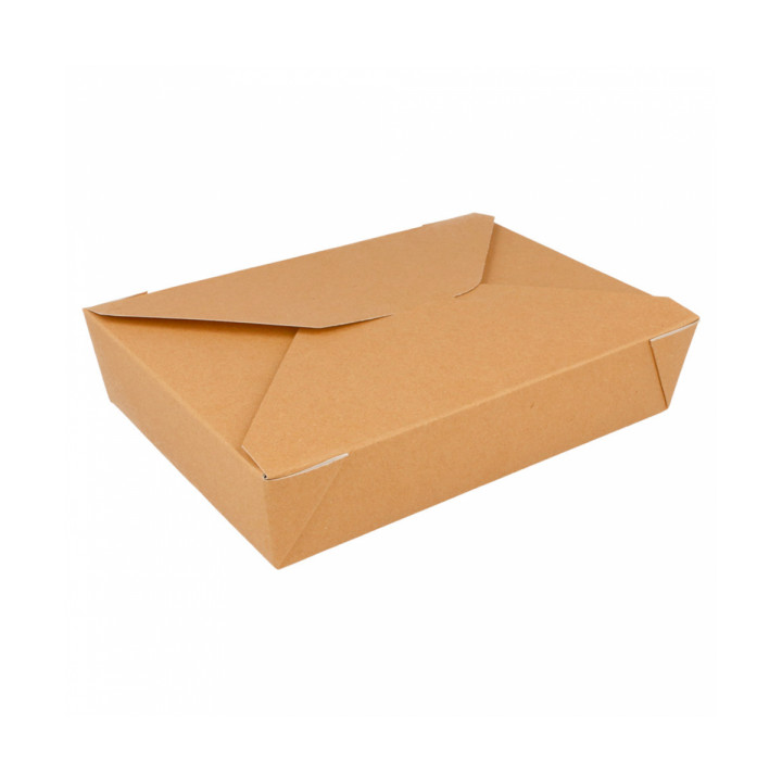 Paper Take-out Container "American" Natural 19,7x14x4,6cm 1470ml (200 Units) 
