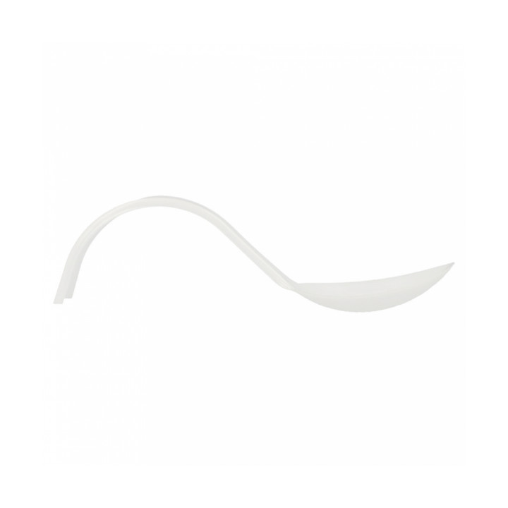 Tasting Spoon PS Curved White 13 cm (500 Units)