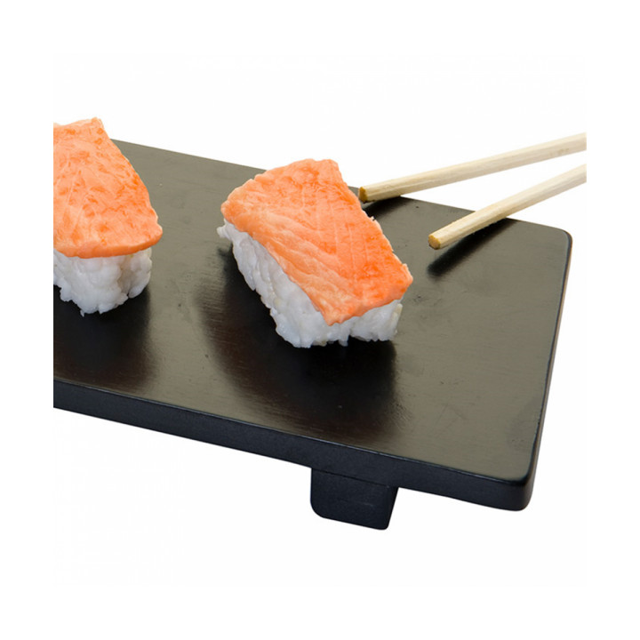 Bamboo Sushi Tray Black 50x23x2,5cm (1 Unit) 