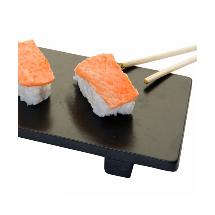 Bamboo Sushi Tray Black 50x23x2,5cm (10 Units)