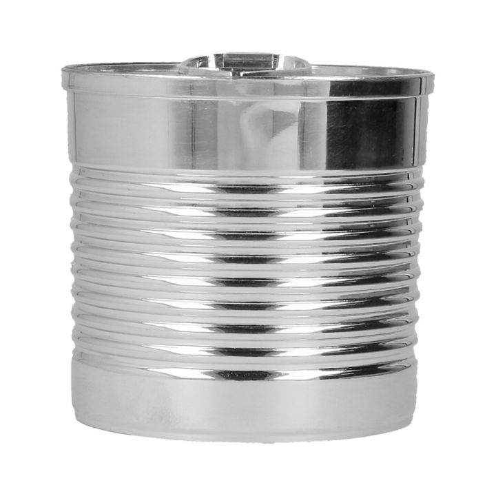 Tasting Plastic Tin Can PS Silver 110ml Ø6,1x6cm (25 Units) 