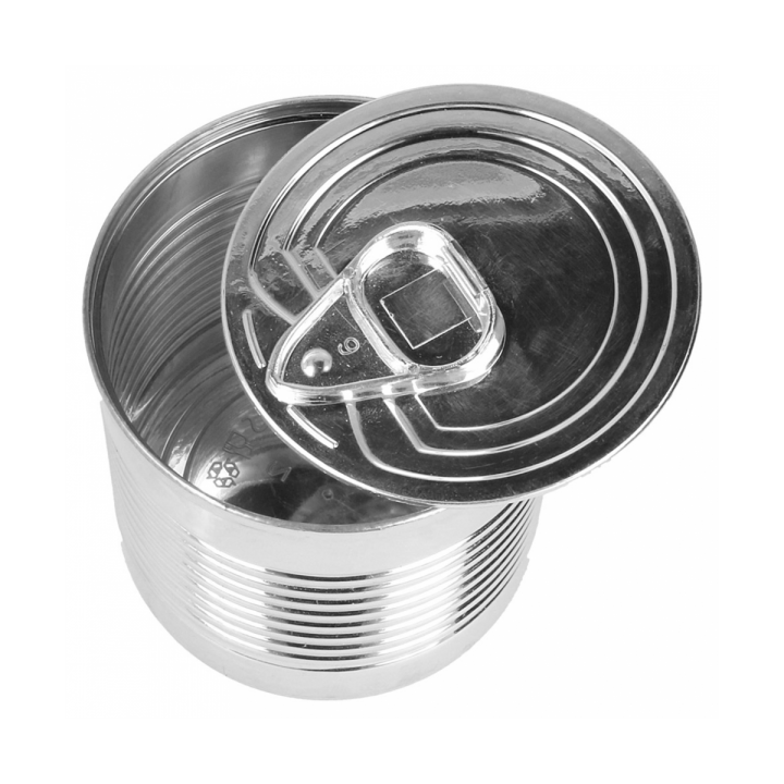 Tasting Plastic Tin Can PS Silver 110ml Ø6,1x6cm (200 Units)