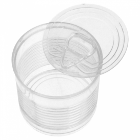 Tasting Plastic Tin Can PS Clear 60ml Ø5,1x4,8cm (25 Units) 