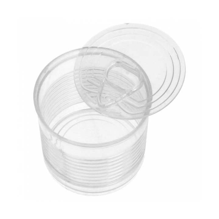 Tasting Plastic Tin Can PS Clear 110ml Ø6x5,7cm (25 Units) 