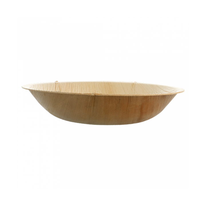 Palm Leaf Bowl Round Shape Ø18x3,5cm (25 Units)
