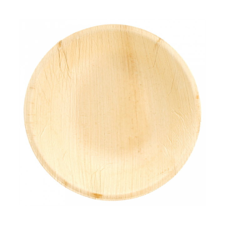 Palm Leaf Bowl Round Shape Ø18x3,5cm (25 Units)
