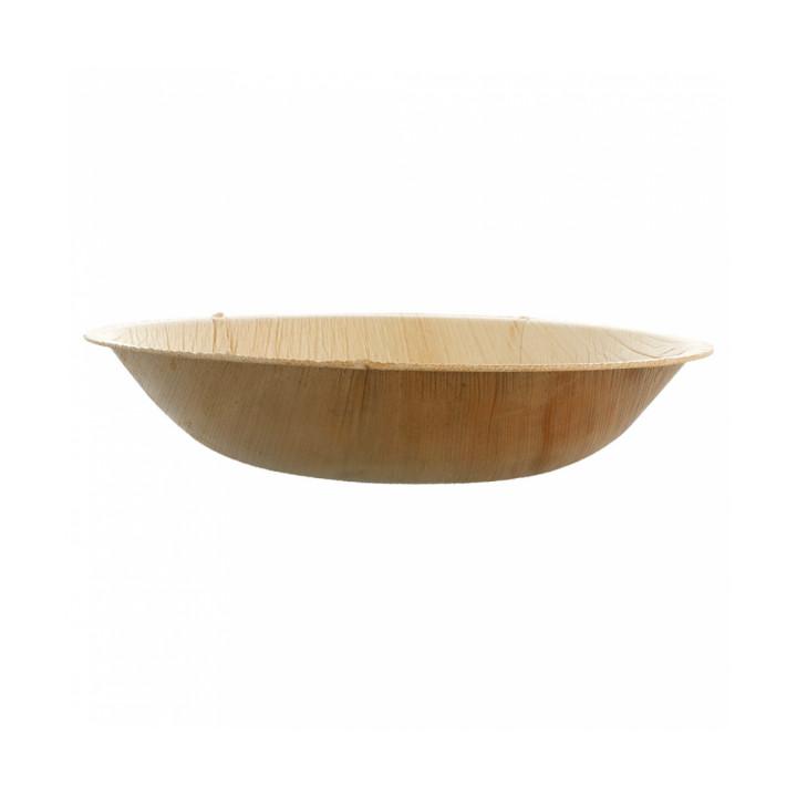 Palm Leaf Bowl Round Shape Ø18x3,5cm (200 Units)