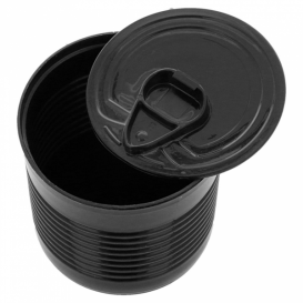 Tasting Plastic Tin Can PS Black 60ml Ø5,1x4,8 cm (25 Units) 