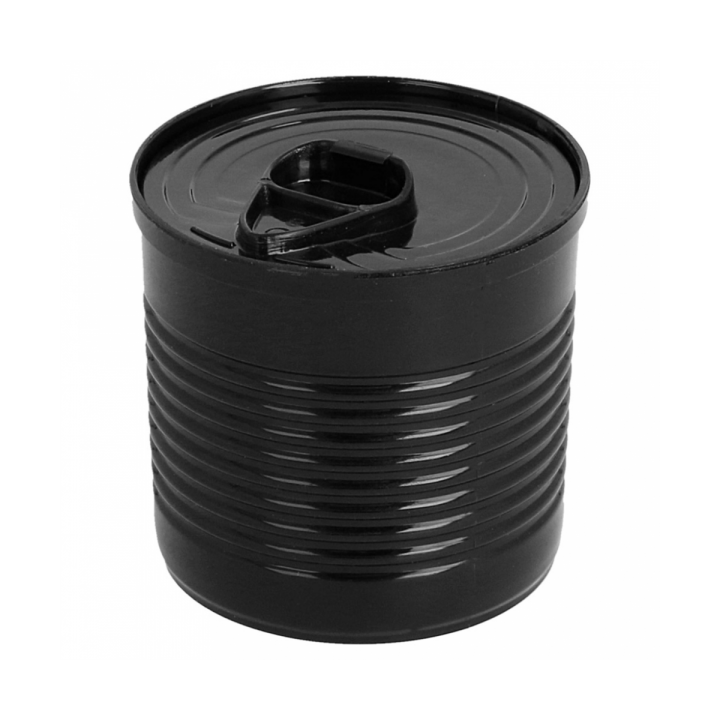 Tasting Plastic Tin Can PS Black 220ml Ø7,4x7cm (100 Units)