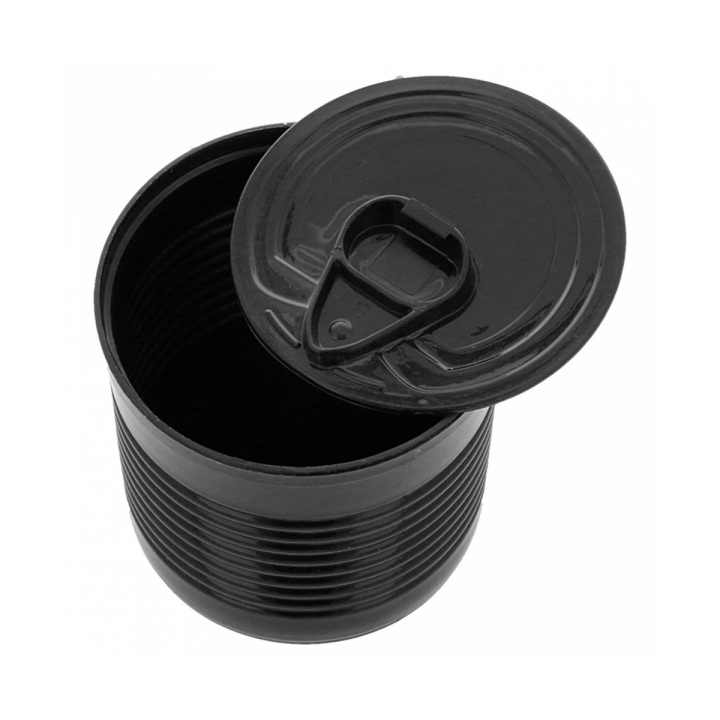 Tasting Plastic Tin Can PS Black 220ml Ø7,4x7cm (100 Units)
