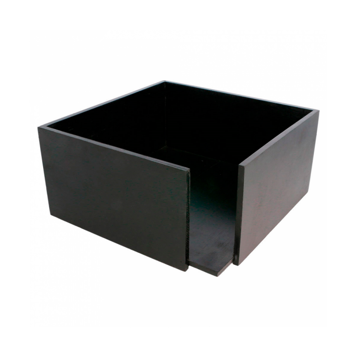 Black Bamboo Napkin Holder 21x21x10cm (1 Unit) 