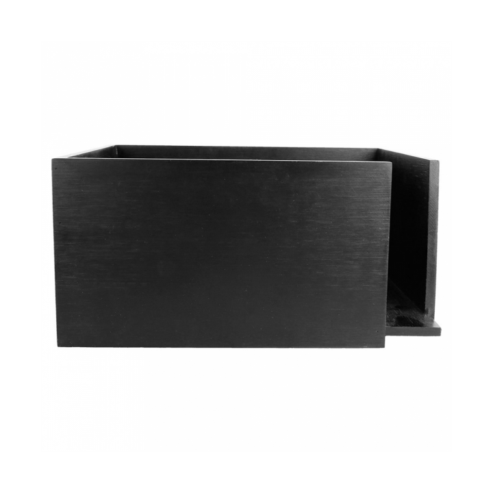 Black Bamboo Napkin Holder 21x21x10cm (12 Units)