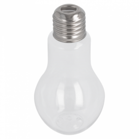 Plastic Bottle with Cap Light Bulb Design PET Clear 100ml (250 Units)