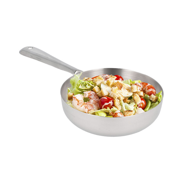 Serving Mini Fry Pan Tray Steel Ø11,5x3,5cm (12 Units)