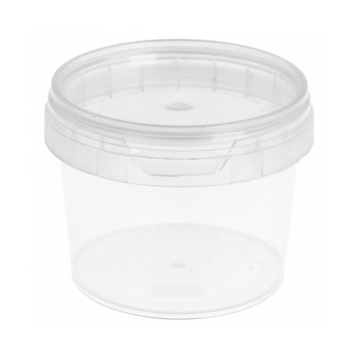 Plastic Deli Container with Plastic Lid PP Tamper-Evident 120ml Ø6,9cm (25 Units) 