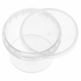 Plastic Deli Container with Plastic Lid PP Tamper-Evident 120ml Ø6,9cm (25 Units) 