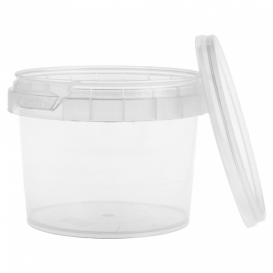 Plastic Deli Container with Plastic Lid PP Tamper-Evident 120ml Ø6,9cm (25 Units) 