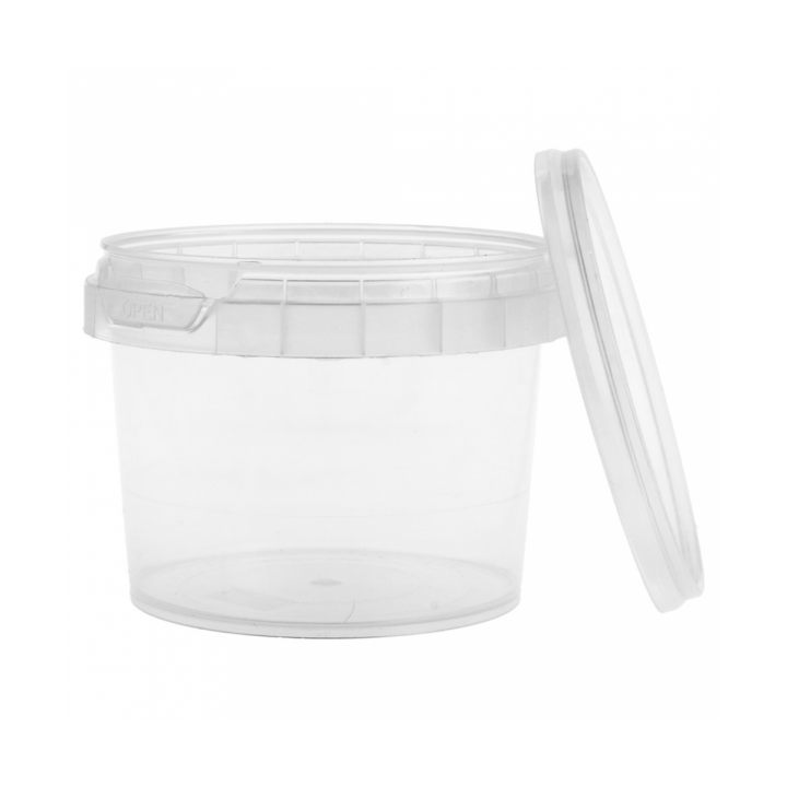 Plastic Deli Container with Plastic Lid PP Tamper-Evident 120ml Ø6,9cm (25 Units) 