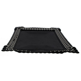 Paper Doilies Round shape Black 22x27cm (1 Unit)