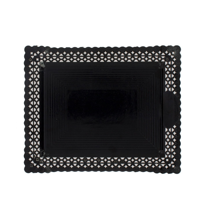 Paper Doilies Round shape Black 22x27cm (1 Unit)