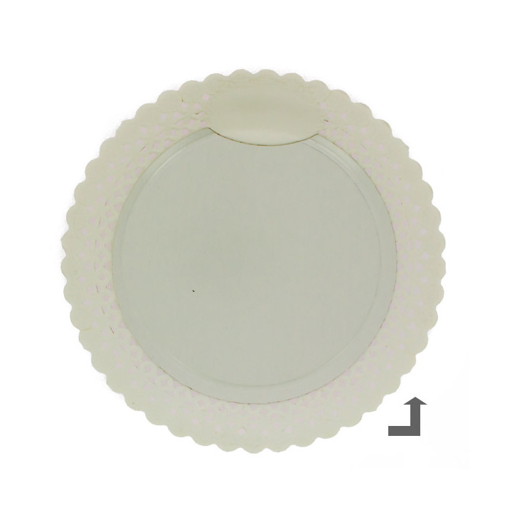 Paper Plate Round Shape Doilie Black 38cm (100 Units)