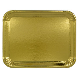 Paper Tray Rectangular shape Gold 24x30 cm (100 Units)  