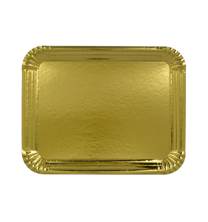 Paper Tray Rectangular shape Gold 24x30 cm (100 Units)  