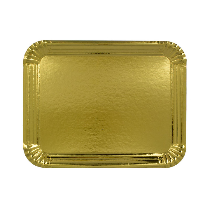 Paper Tray Rectangular shape Gold 22x28cm (100 Units)  