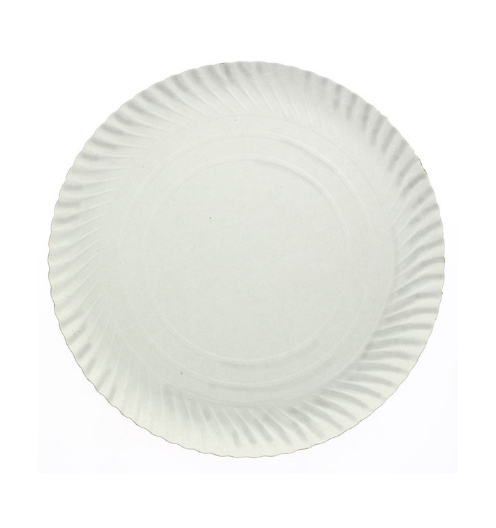 Paper Plate Round Shape White 35cm 900g/m2 (50 Units)