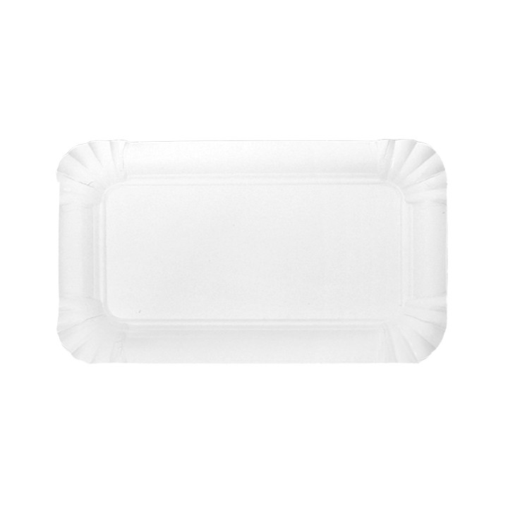 Paper Tray Rectangular shape White 10x16 cm (100 Units)  