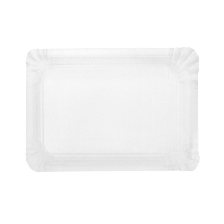 Paper Tray Rectangular shape White 16x22 cm (100 Units)  