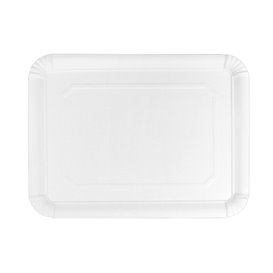 Paper Tray Rectangular shape White 24x30 cm (100 Units)  