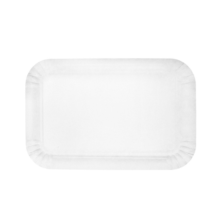 Paper Tray Rectangular shape White 12x19 cm (100 Units)  