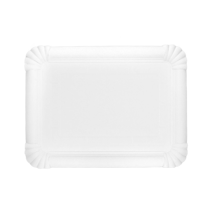 Paper Tray Rectangular shape White 18x24 cm (100 Units)  