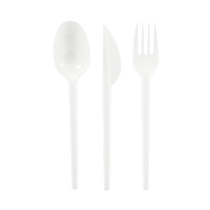 Plastic Cutlery kit PS Fork, Knife and Spoon (500 Units)