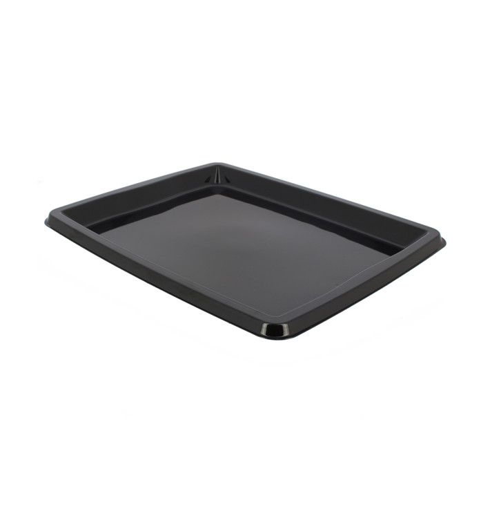 Plastic Platter Rectangular Shape Black 31,6x26,5x2cm (25 Units) 