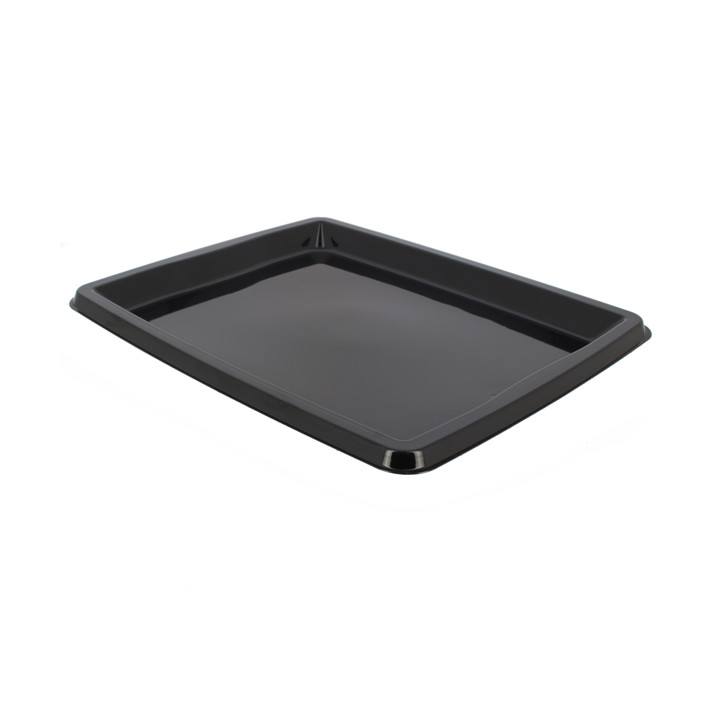 Plastic Platter Rectangular Shape Black 31,6x26,5x2cm (25 Units) 