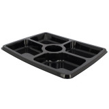 Plastic Tray Rectangular Shape Black 7C 31,6x26,5x3cm (25 Units) 