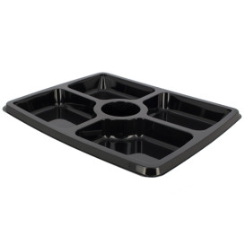Plastic Tray Rectangular Shape Black 7C 31,6x26,5x3cm (50 Uds)
