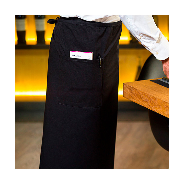 Serving French apron 2 pocket Black 90x110cm (20 Units)