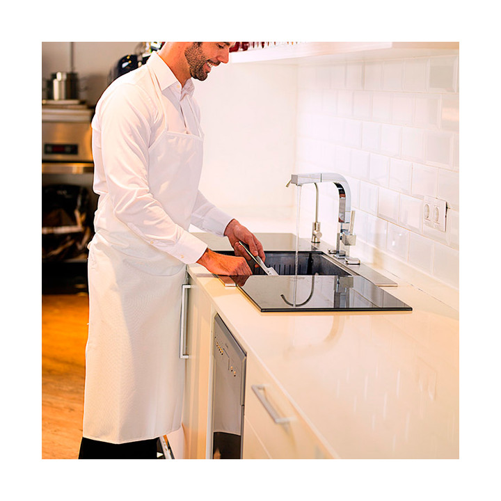 Serving apron Plasticized White 75x90cm (1 Unit) 