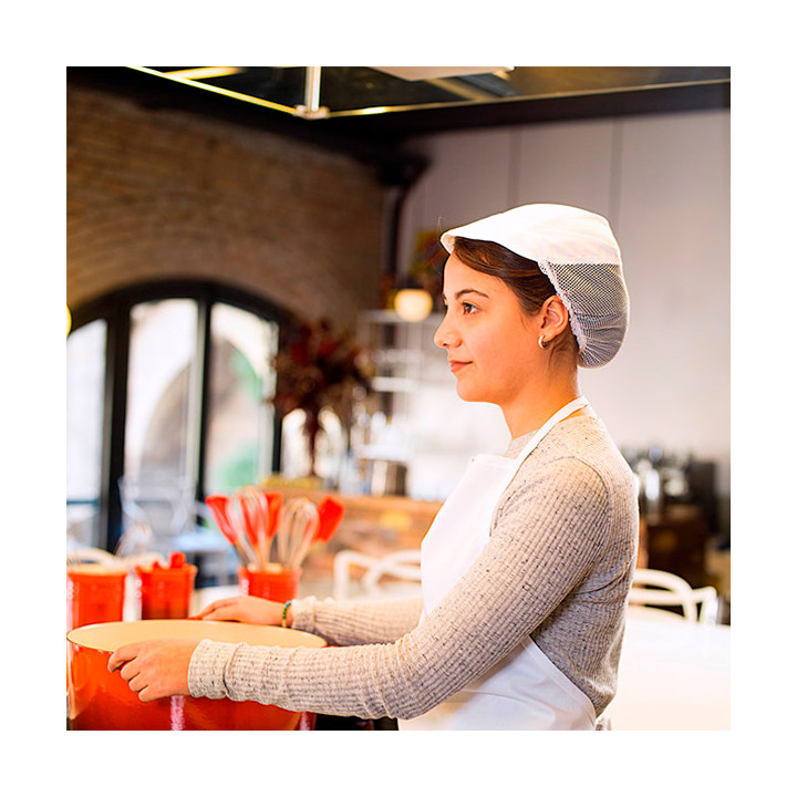 Cap with Mesh and Visor Cotton White (25 Units)