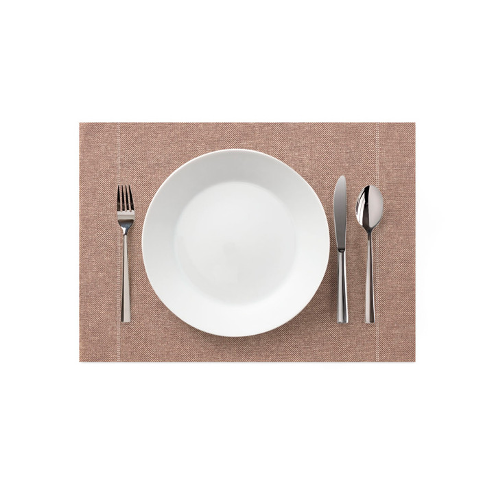 Recycled Cotton Placemat "Day Drap" Brown 32x45cm (72 Units)
