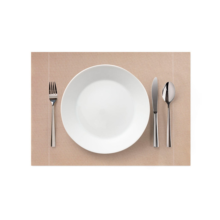 Cotton Placemat "Day Drap" Sand 32x45cm (72 Units)
